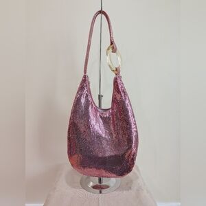 Whiting & Davis Pink Mesh Shoulder Bag